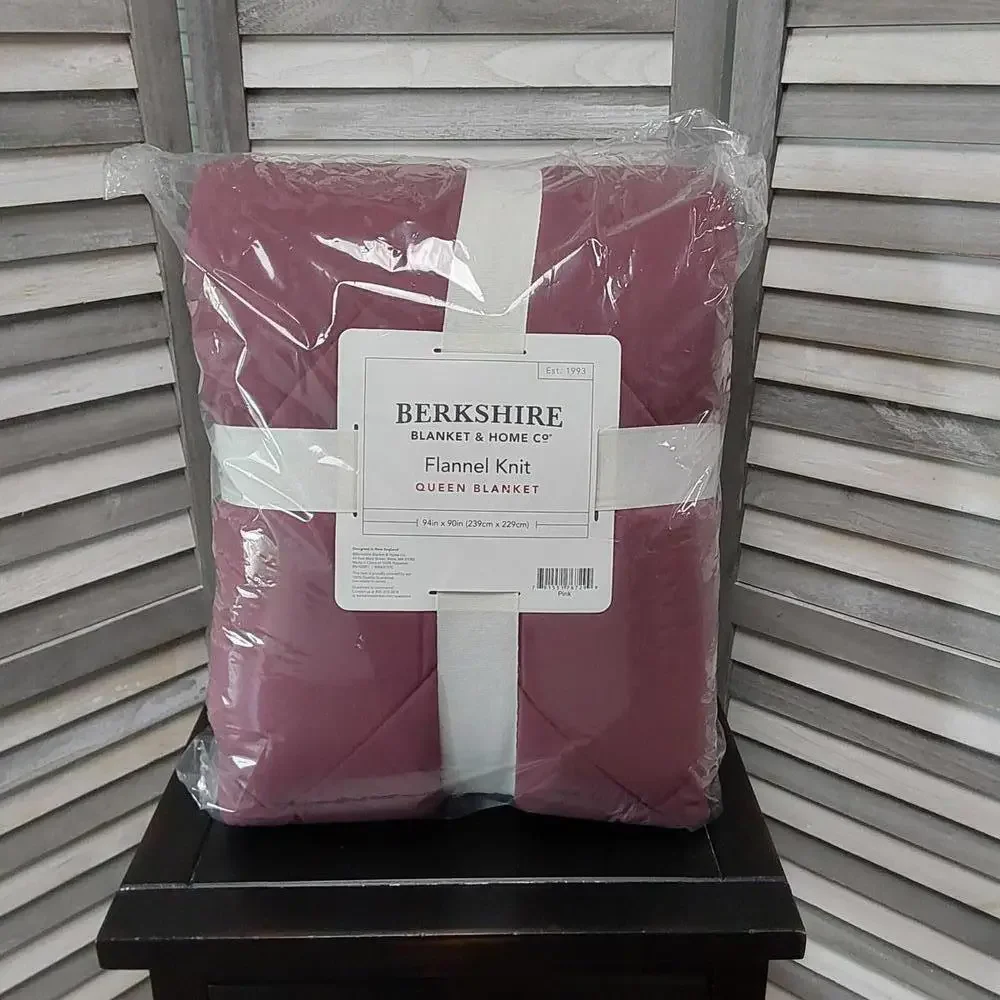Berkshire Ultra Blanket – Flannel Knit – Cozy Comfort in Plum | Queen